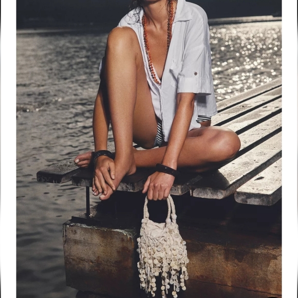 Zara Pearlescent Shell Bag - Picture 1 of 7